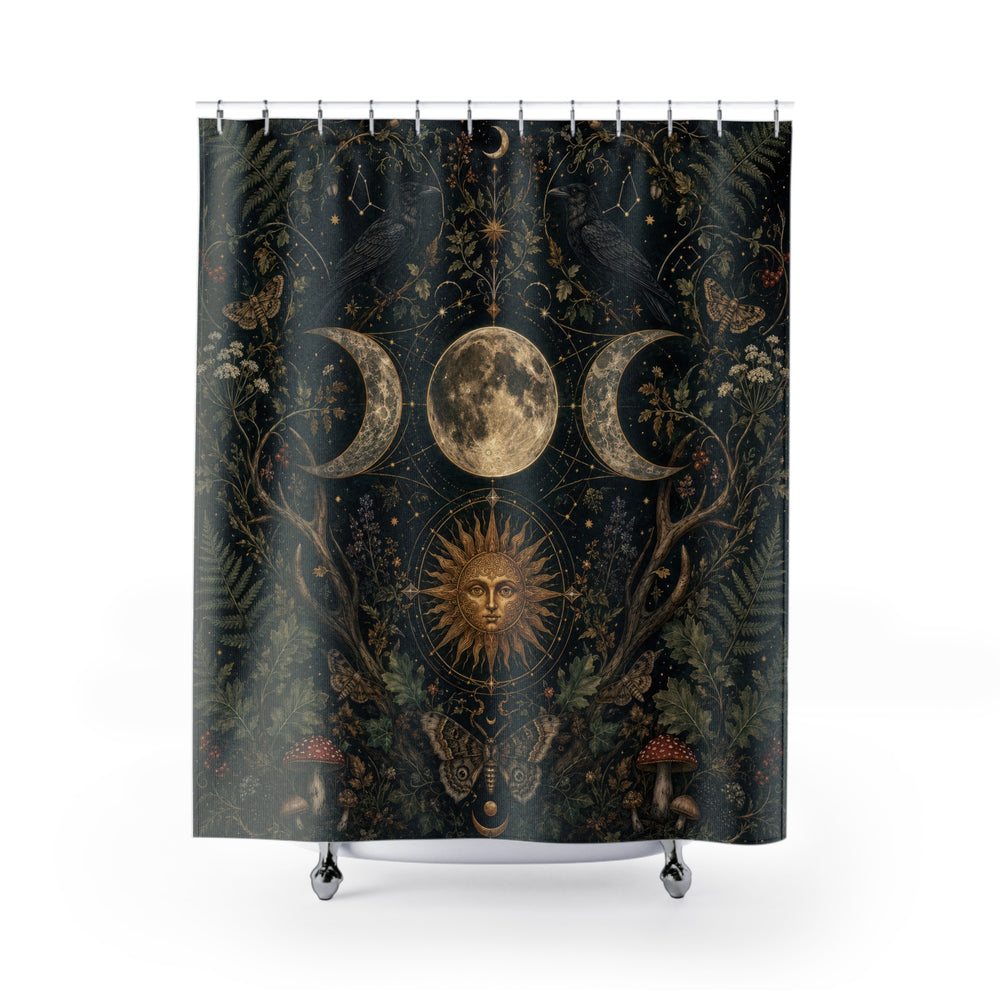 Pagan Shower Curtain: Triple Moon