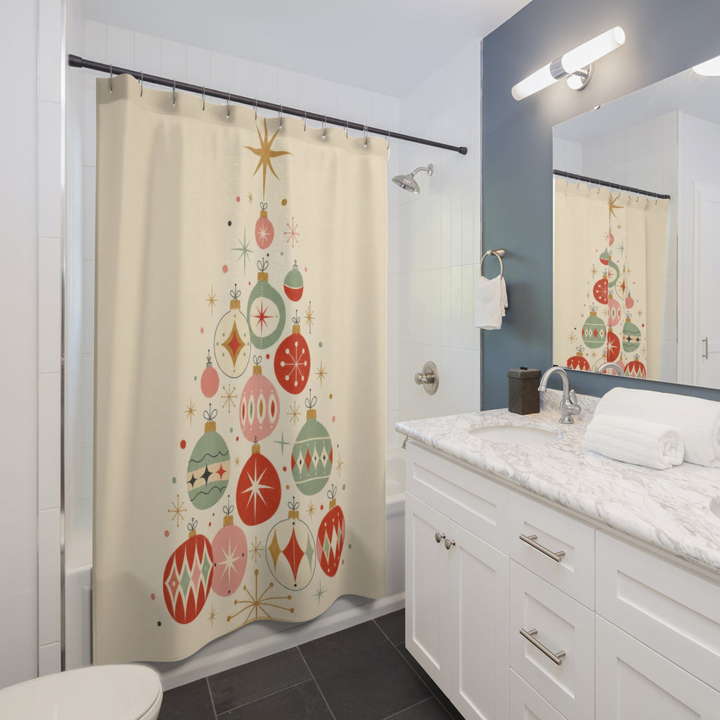 Vintage Christmas Shower Curtain