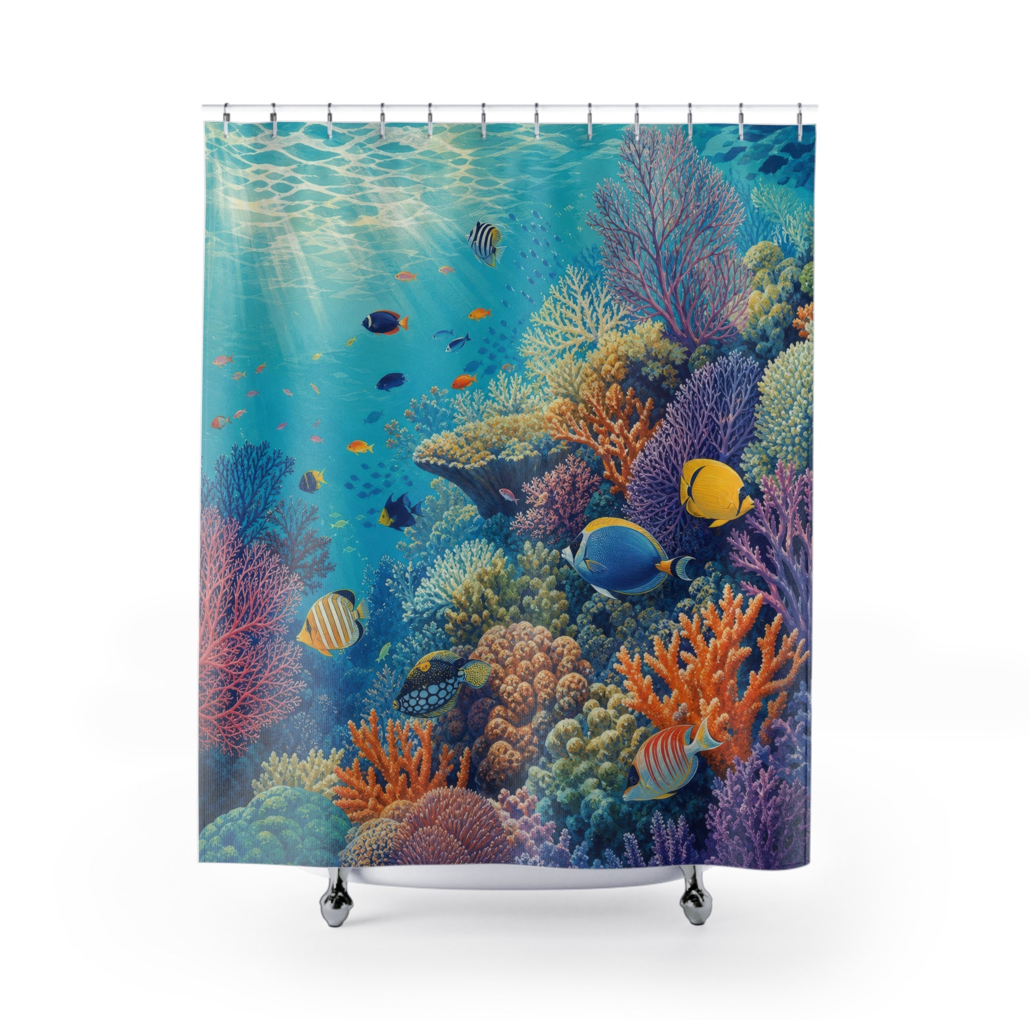 Coral Reef Beachy Shower Curtain