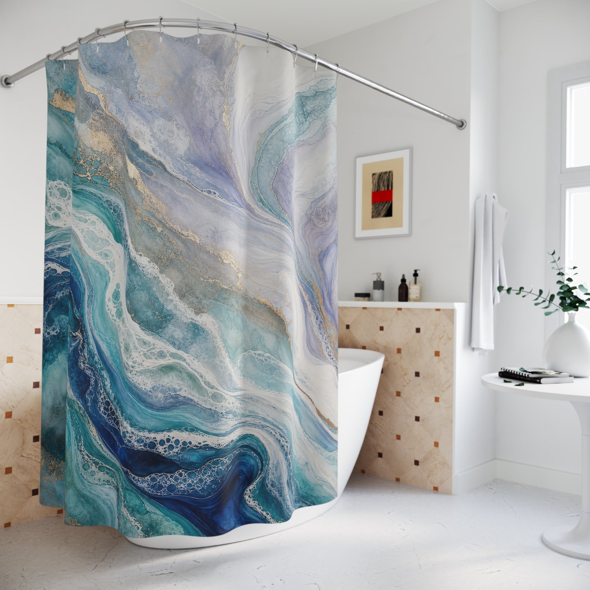 Tidal Marble Dream Shower Curtain