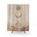 Beige Sun Moon Desert Shower Curtain