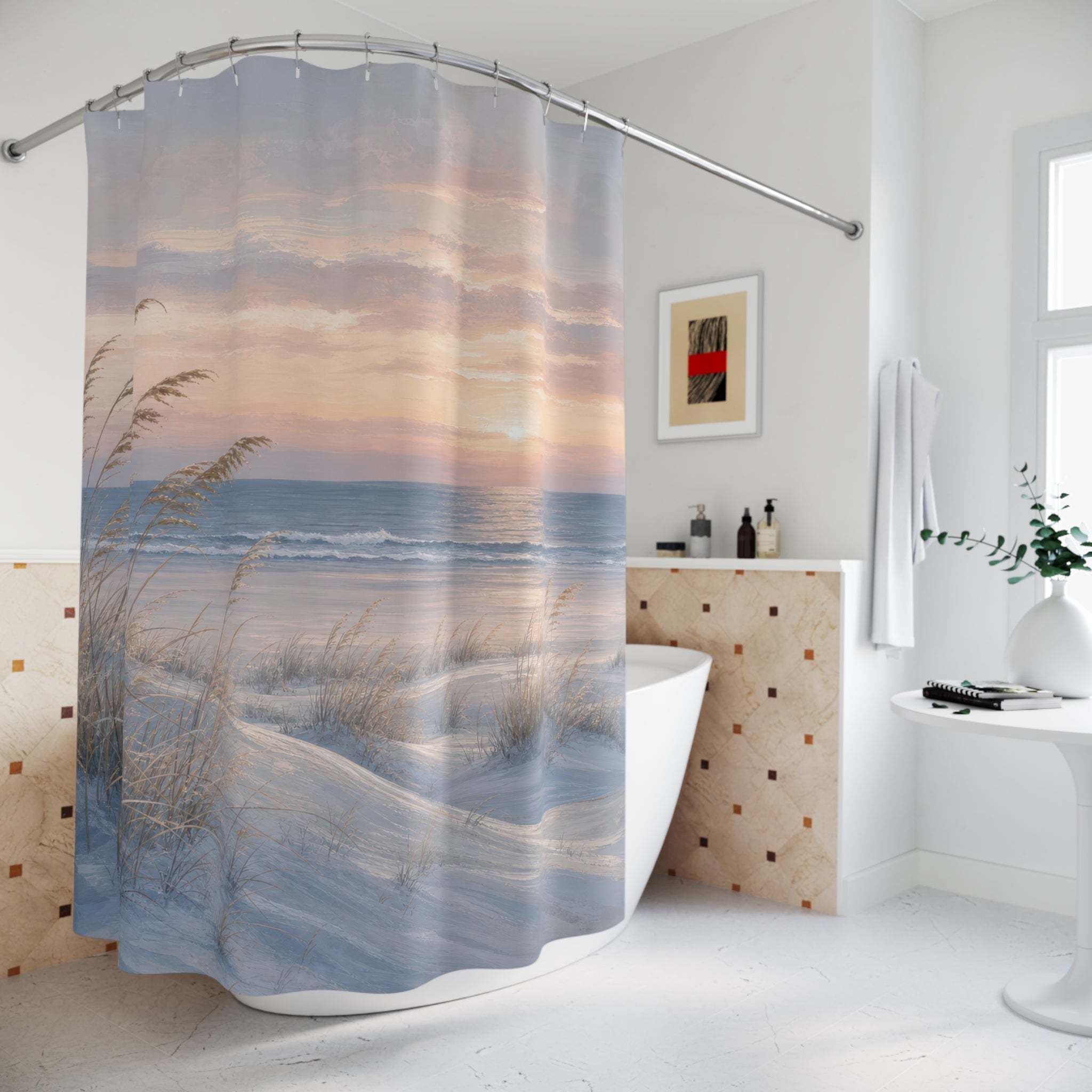 Winter Dune Beachy Shower Curtain