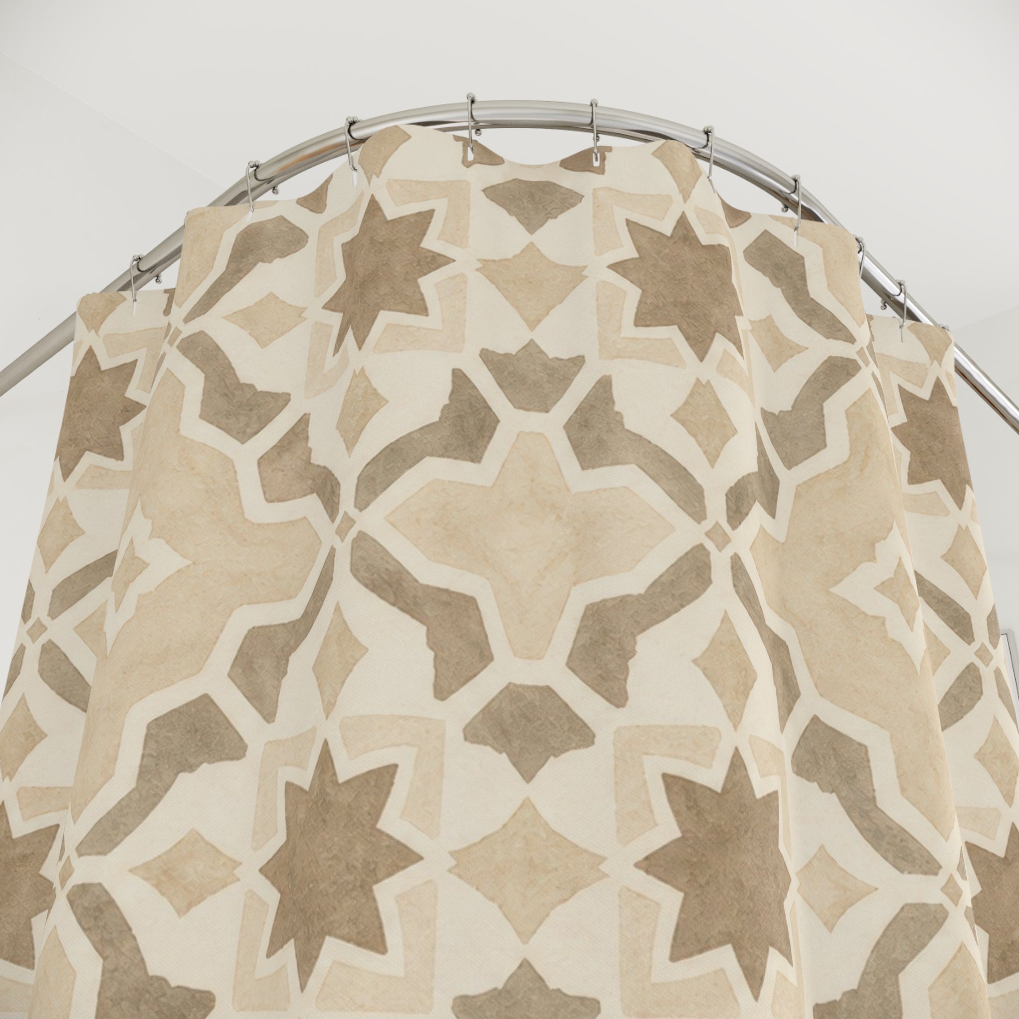 Moroccan Star Tile Shower Curtain