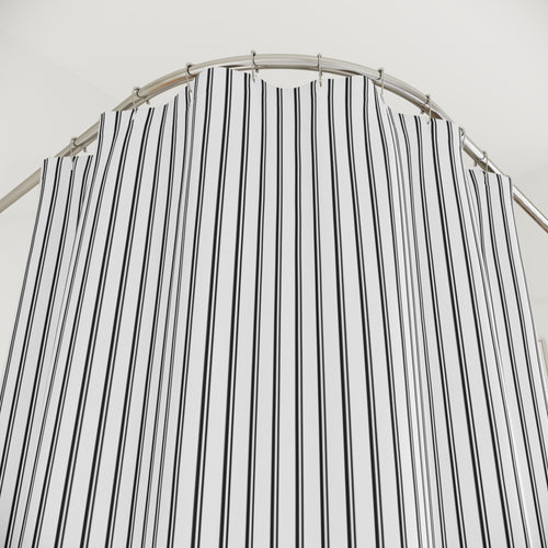 Black Pinstripe Shower Curtain