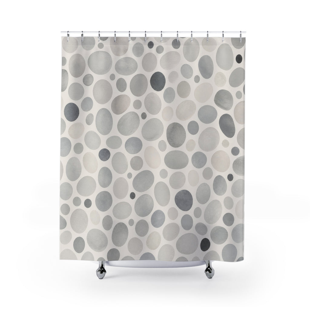 Modern Dot Circle Shower Curtain