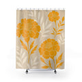 Sunny Yellow Floral Shower Curtain