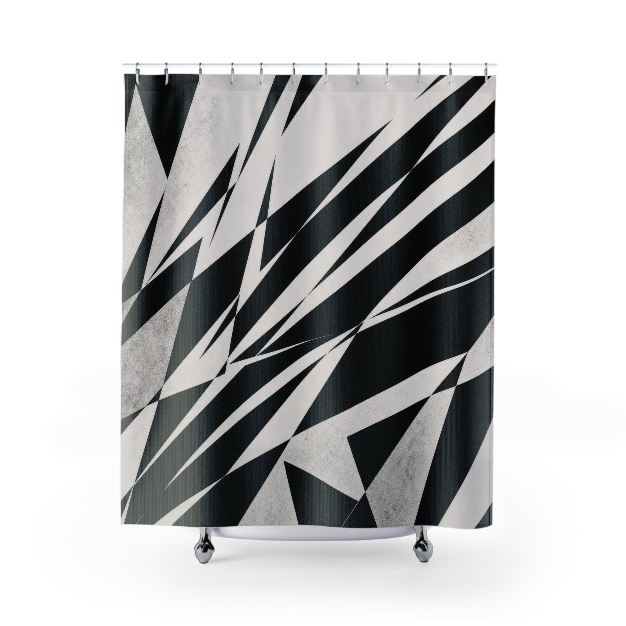 Sharp Diagonal Stripe Shower Curtain