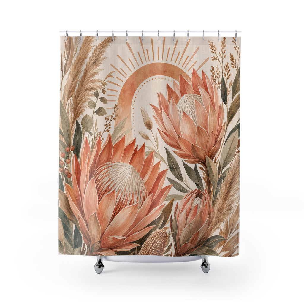 Protea Desert Flower Shower Curtain