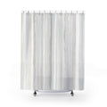 Gray Beige Watercolor Pinstripe Shower Curtain