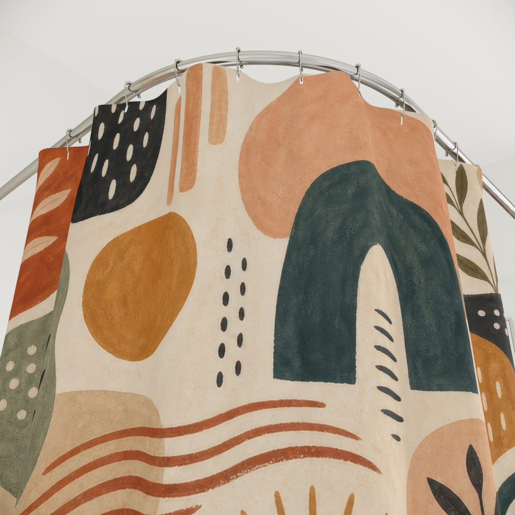 Abstract Boho Sun Shower Curtain