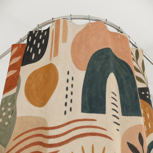Abstract Boho Sun Shower Curtain