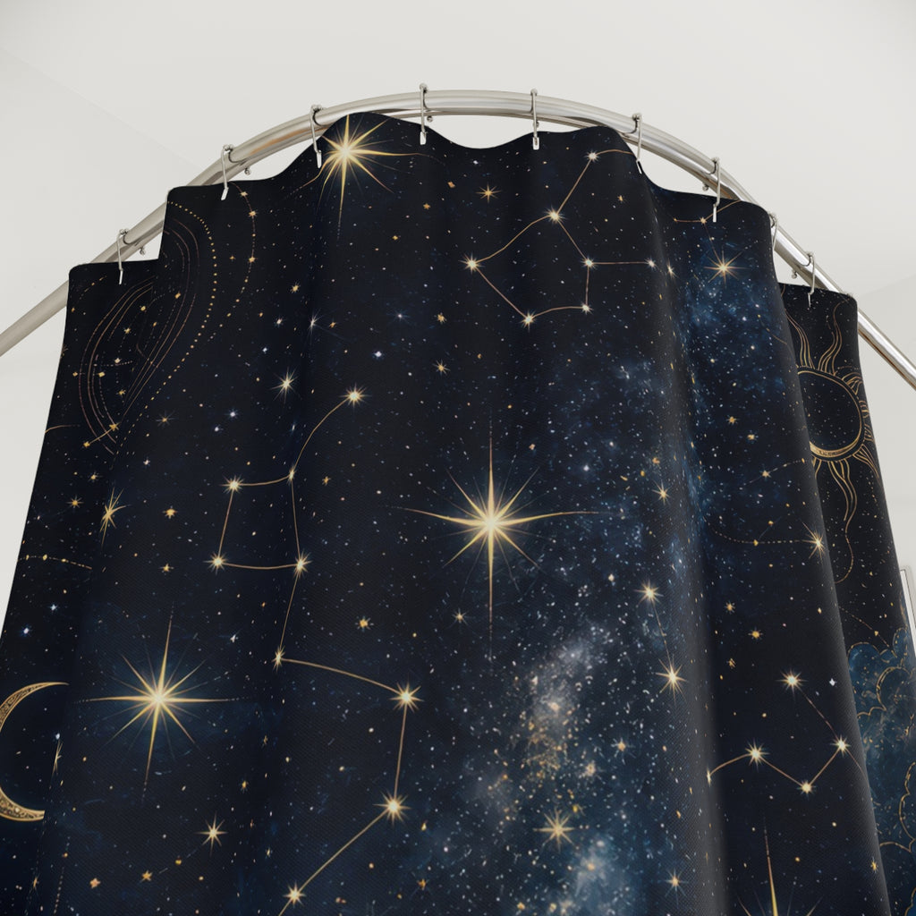 Celestial Shower Curtain: Starry Night Sky