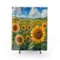 Sunflower Meadow Summer Sky Shower Curtain