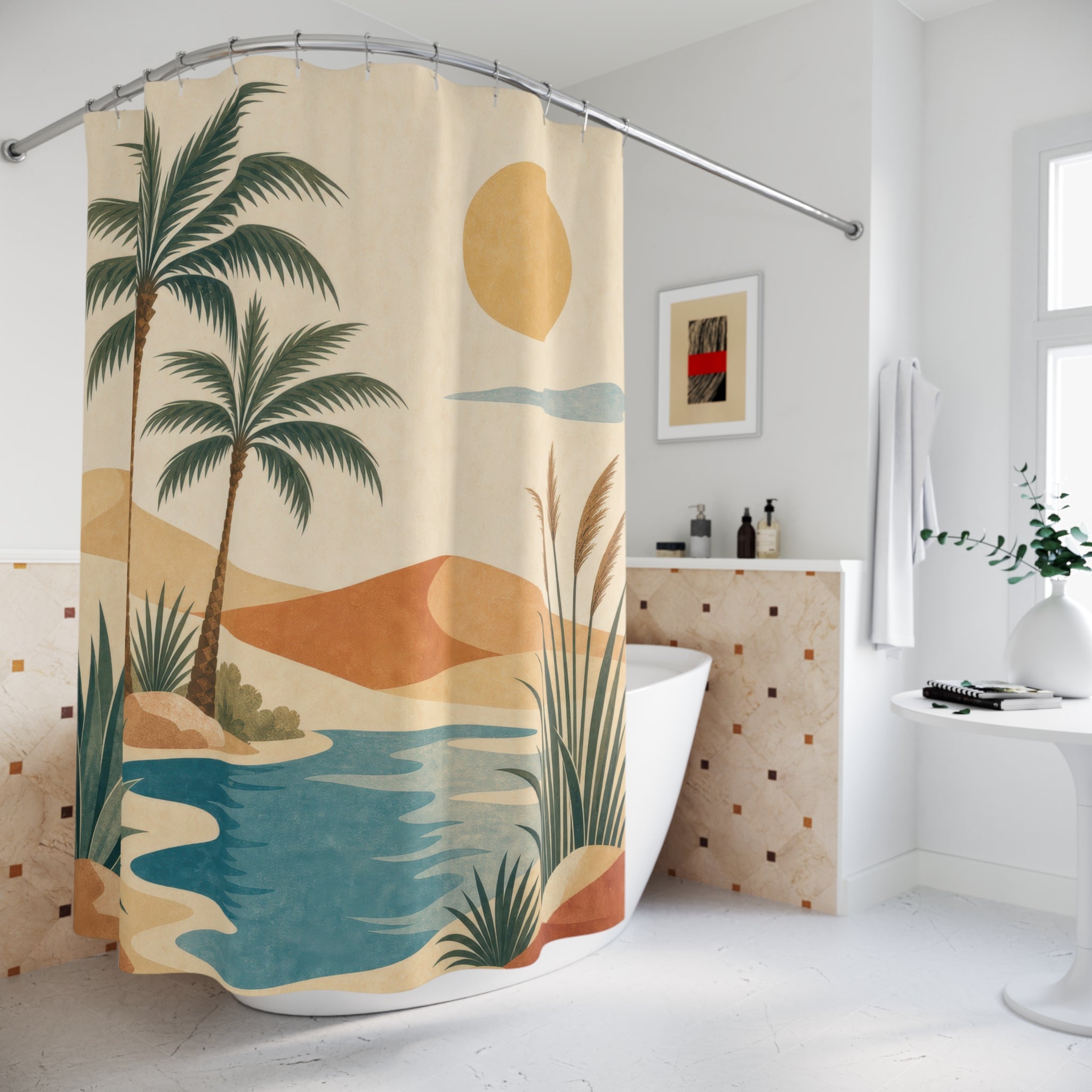 Oasis Desert Shower Curtain