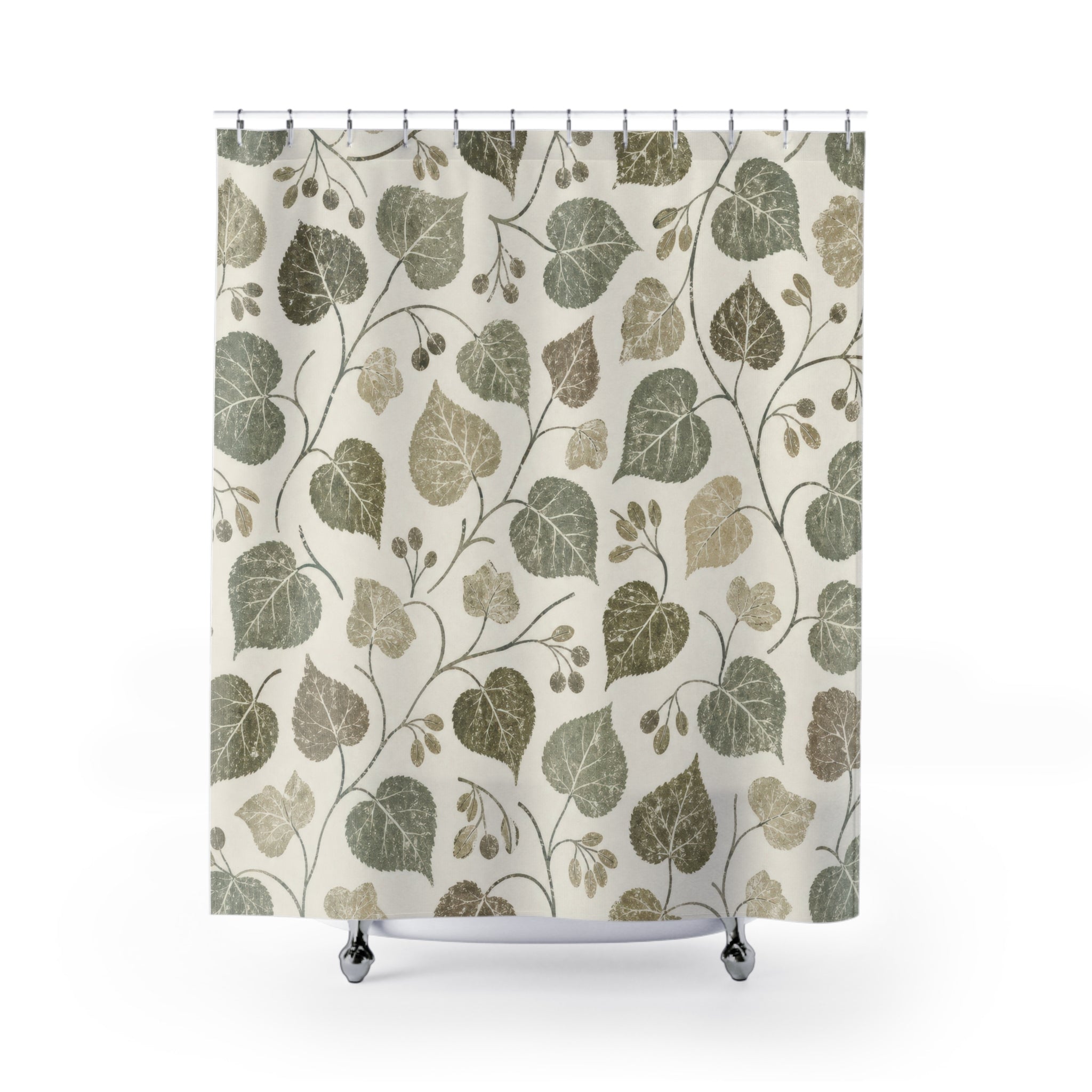 Soft Leaf Vine Shower Curtain