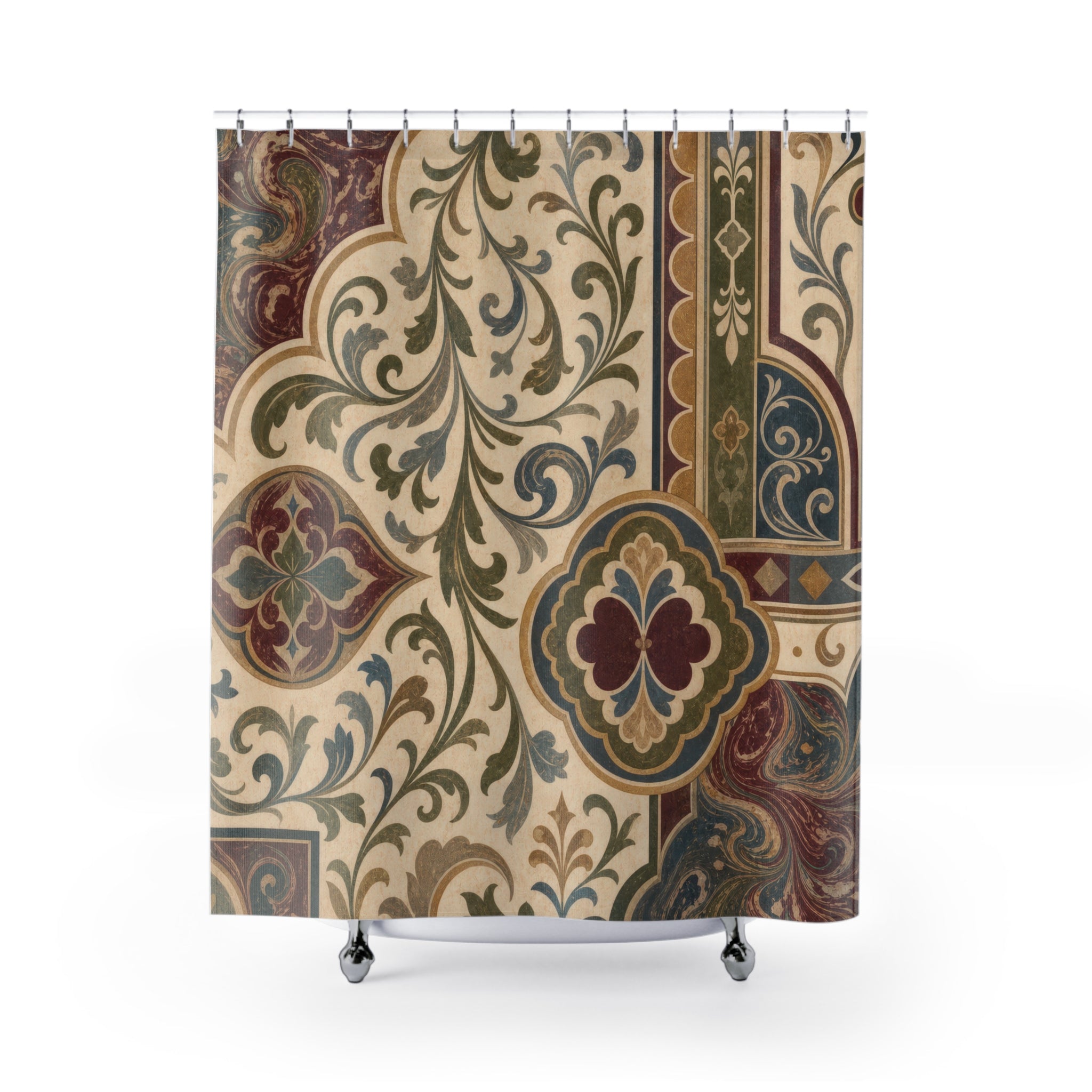 Vintage Ornamental Endpaper Shower Curtain