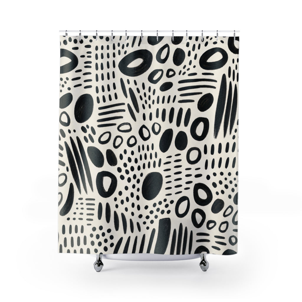 Black White Shower Curtain