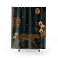 Golden Jaguar Night Shower Curtain