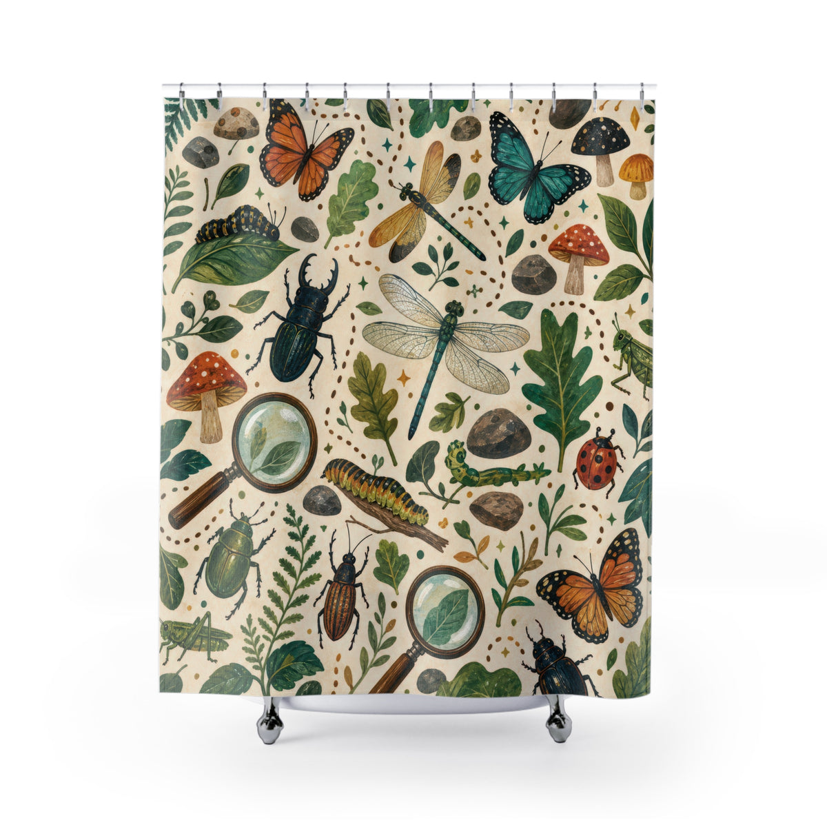 Bug Explorer Kids Shower Curtain