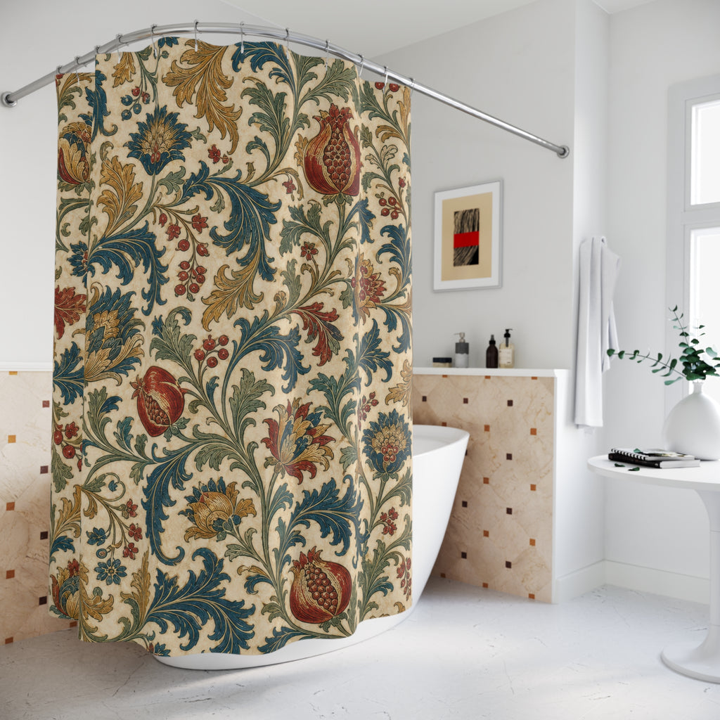 Jacobean Floral Shower Curtain