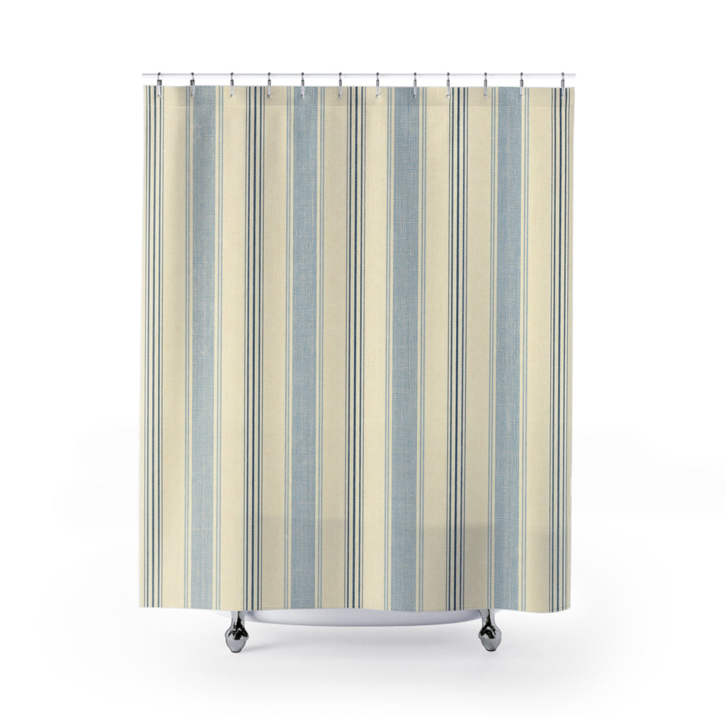 Washed Blue French Country Shower Curtain