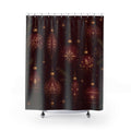 Burgundy Christmas Ornament Shower Curtain