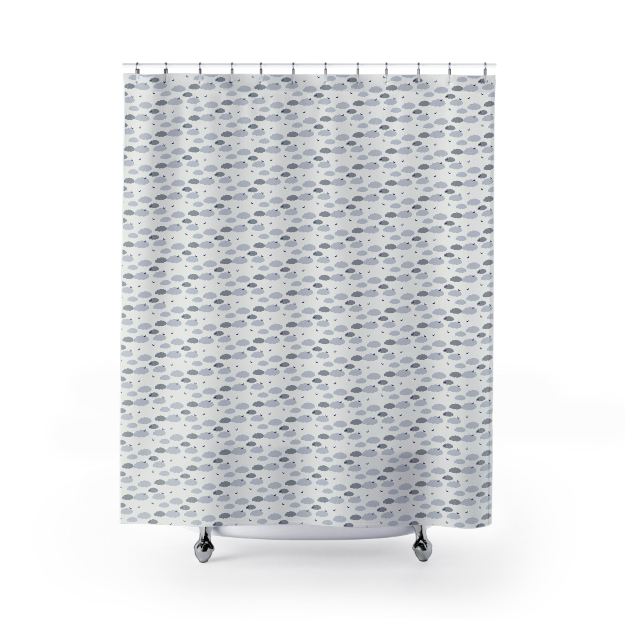 Cloud & Crane Shower Curtain – Chinoiserie Sky