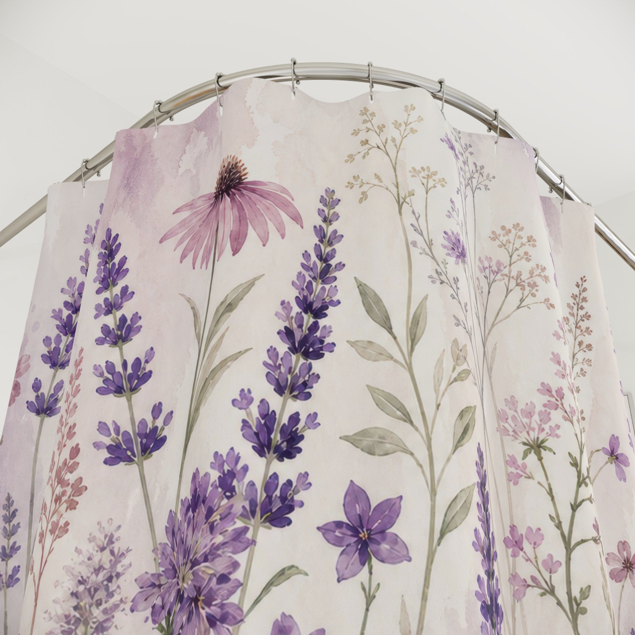 Lavender Floral Shower Curtain