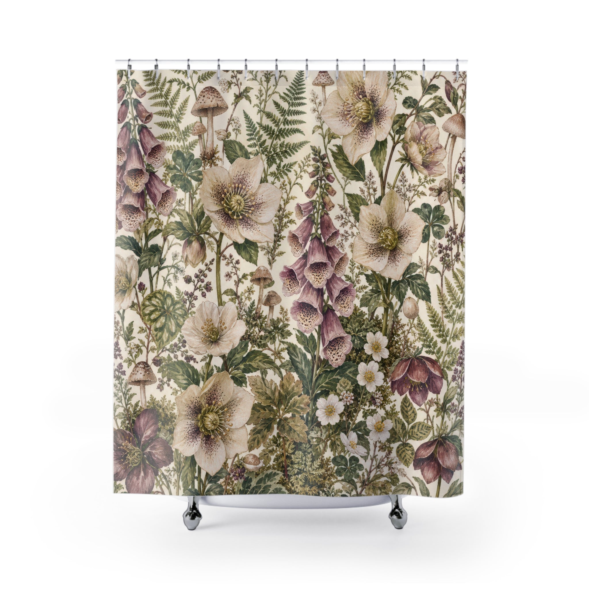 Foxglove Botanical Shower Curtain