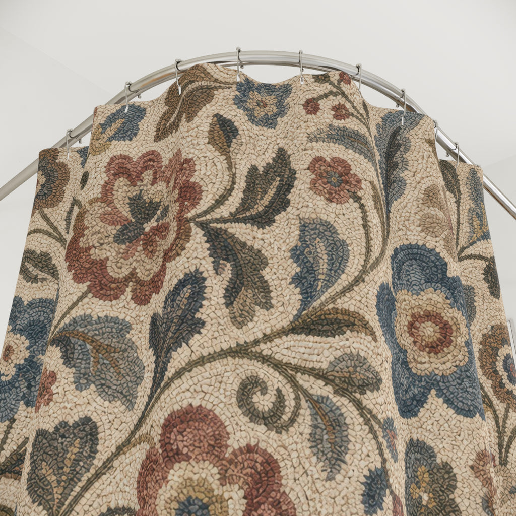 Rustic Tapestry Vintage Floral Shower Curtain