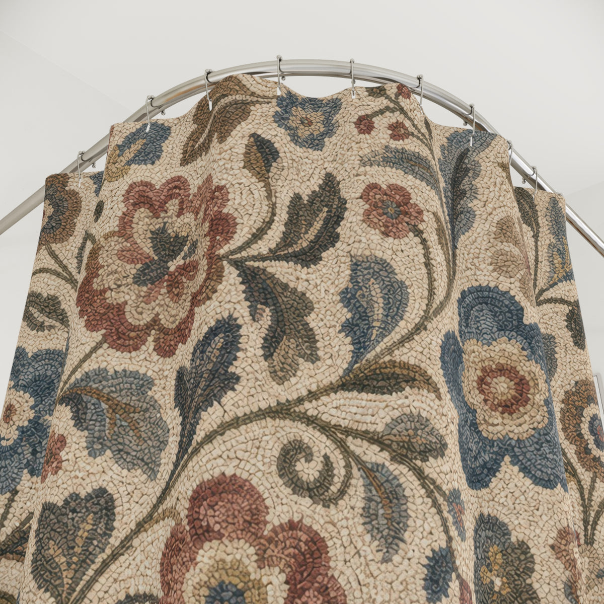 Rustic Tapestry Vintage Floral Shower Curtain