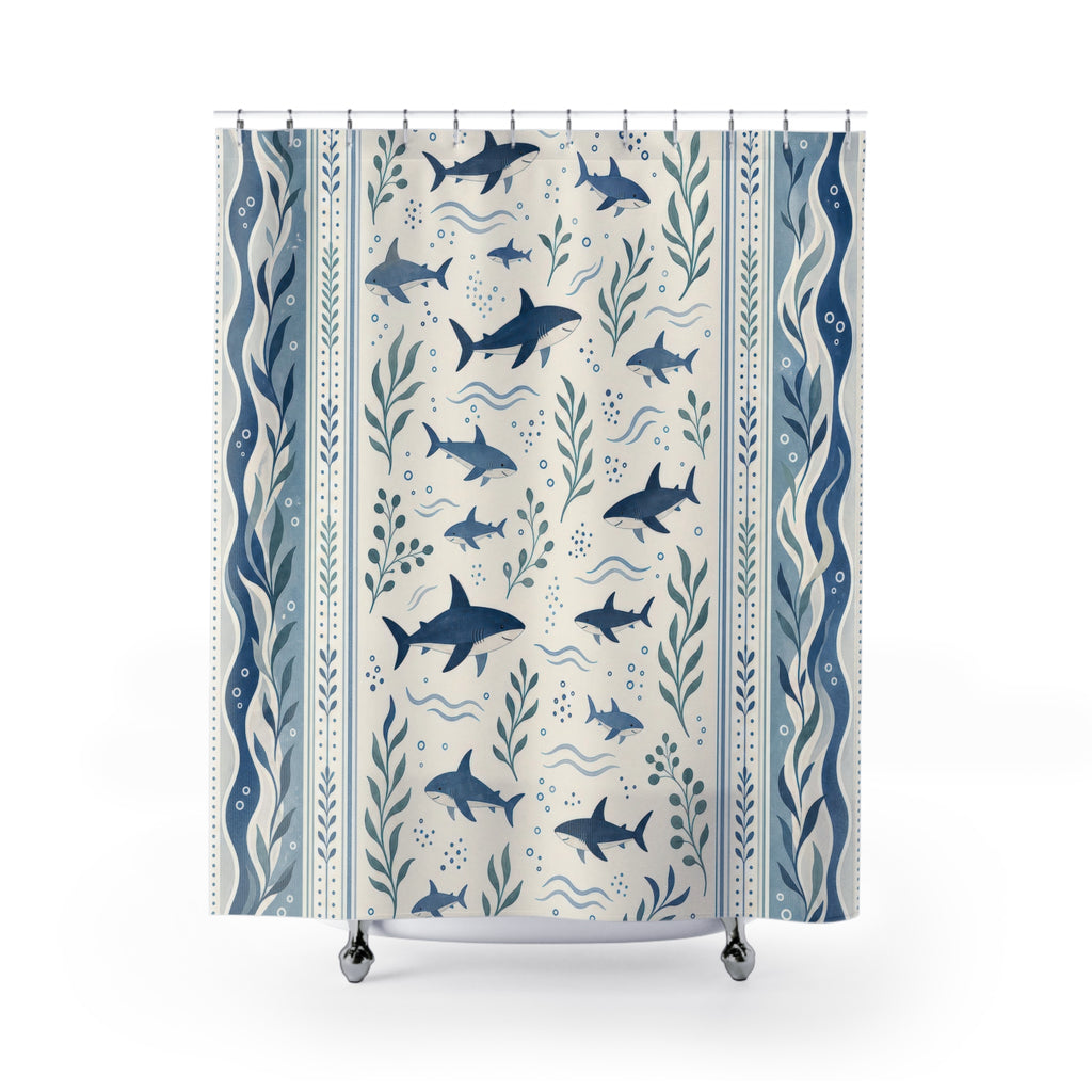 Ocean Shark Shower Curtain: Ocean Shower Curtain