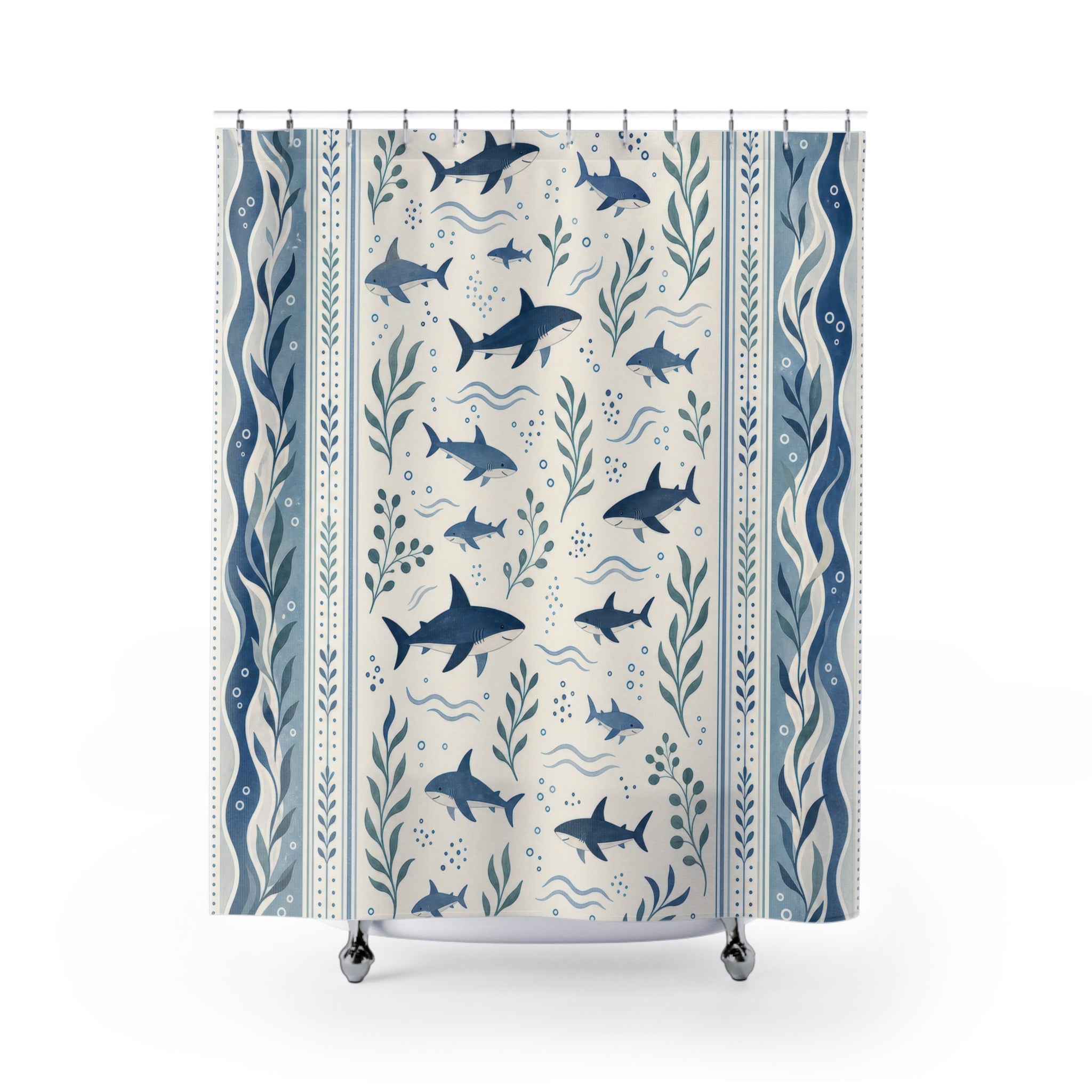 Ocean Shark Shower Curtain: Ocean Shower Curtain