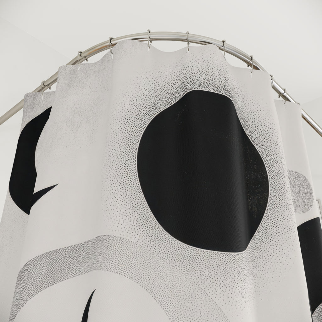 Black White Desert Landscape Shower Curtain