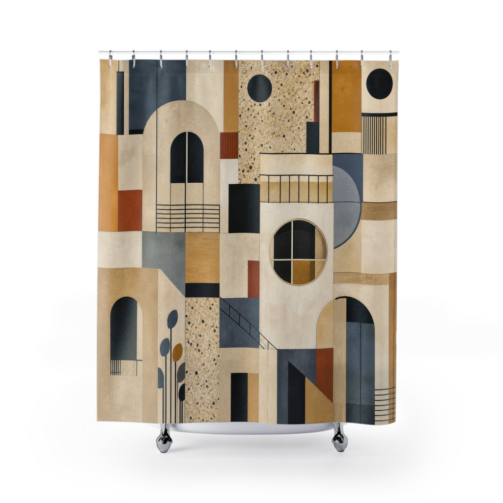 Abstract Geometric Shower Curtain