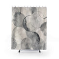 Gray Watercolor Circle Shower Curtain