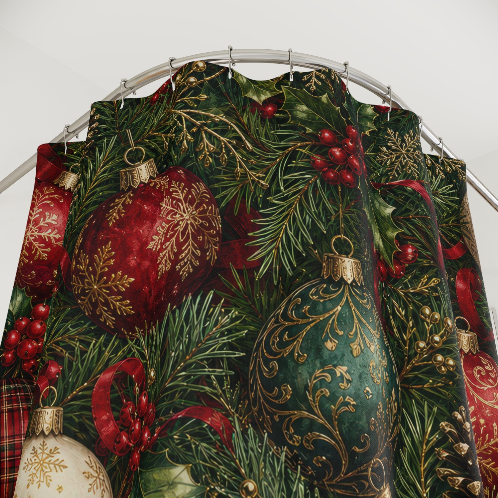 Ornament Evergreen Shower Curtain