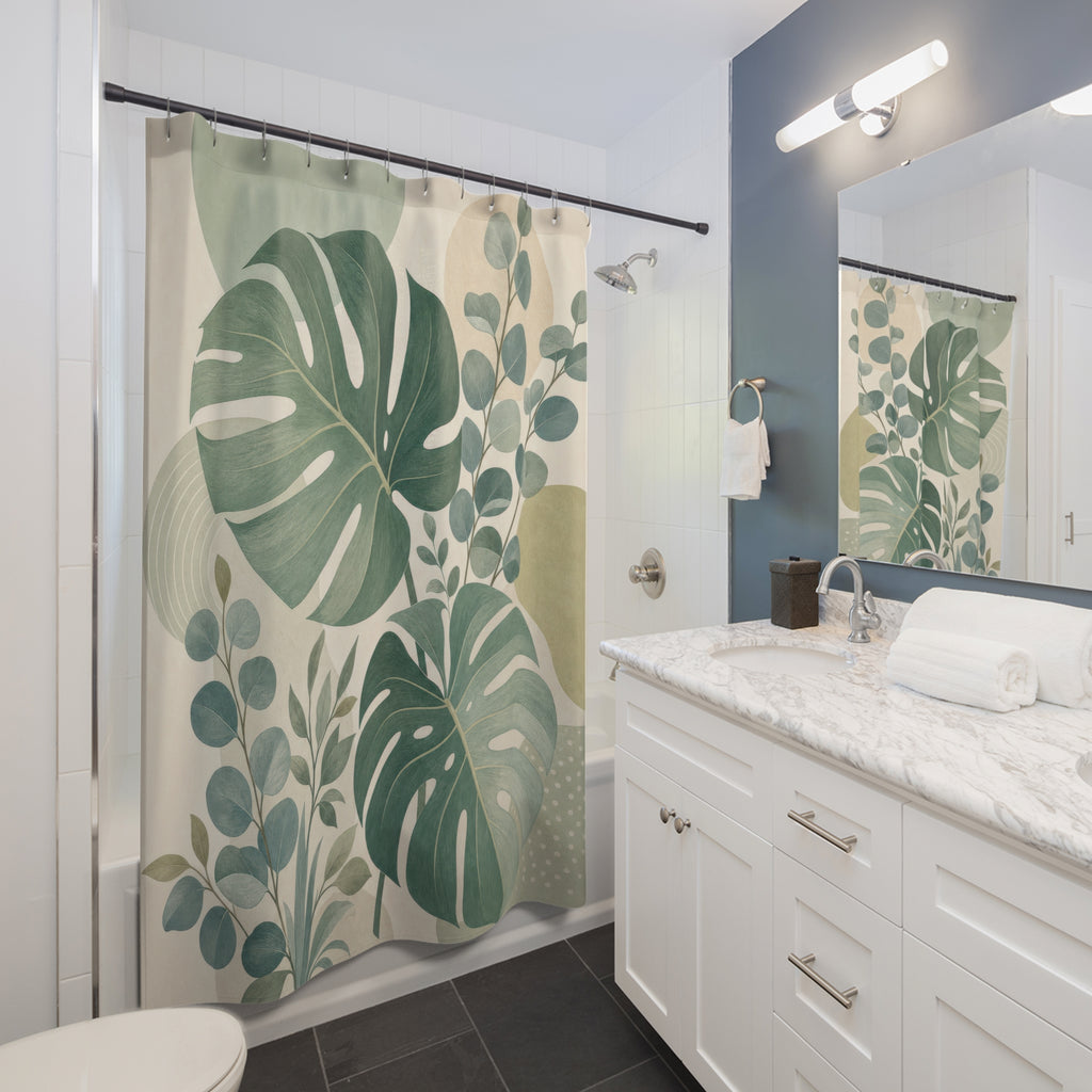 Botanical Green Shower Curtain