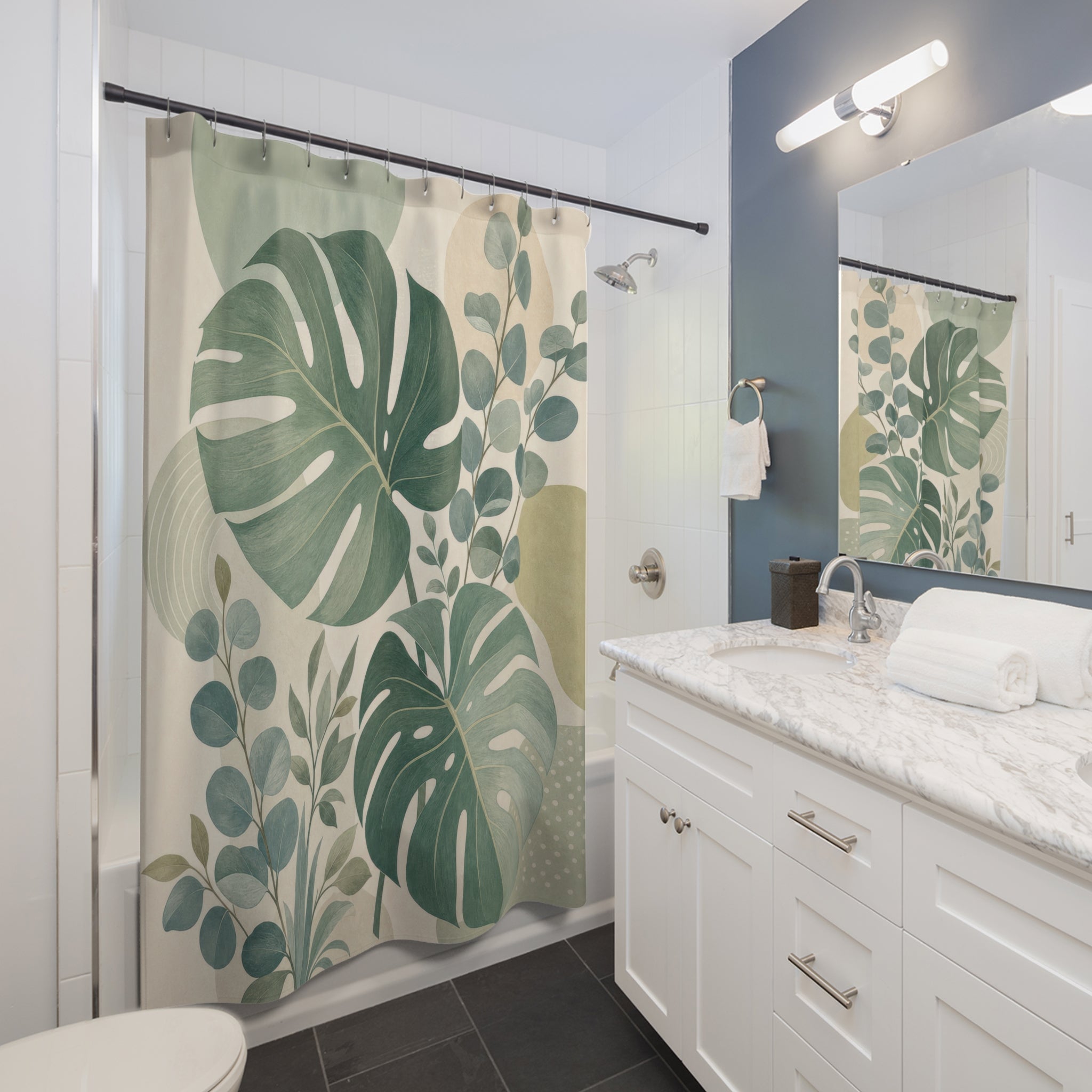 Botanical Green Shower Curtain