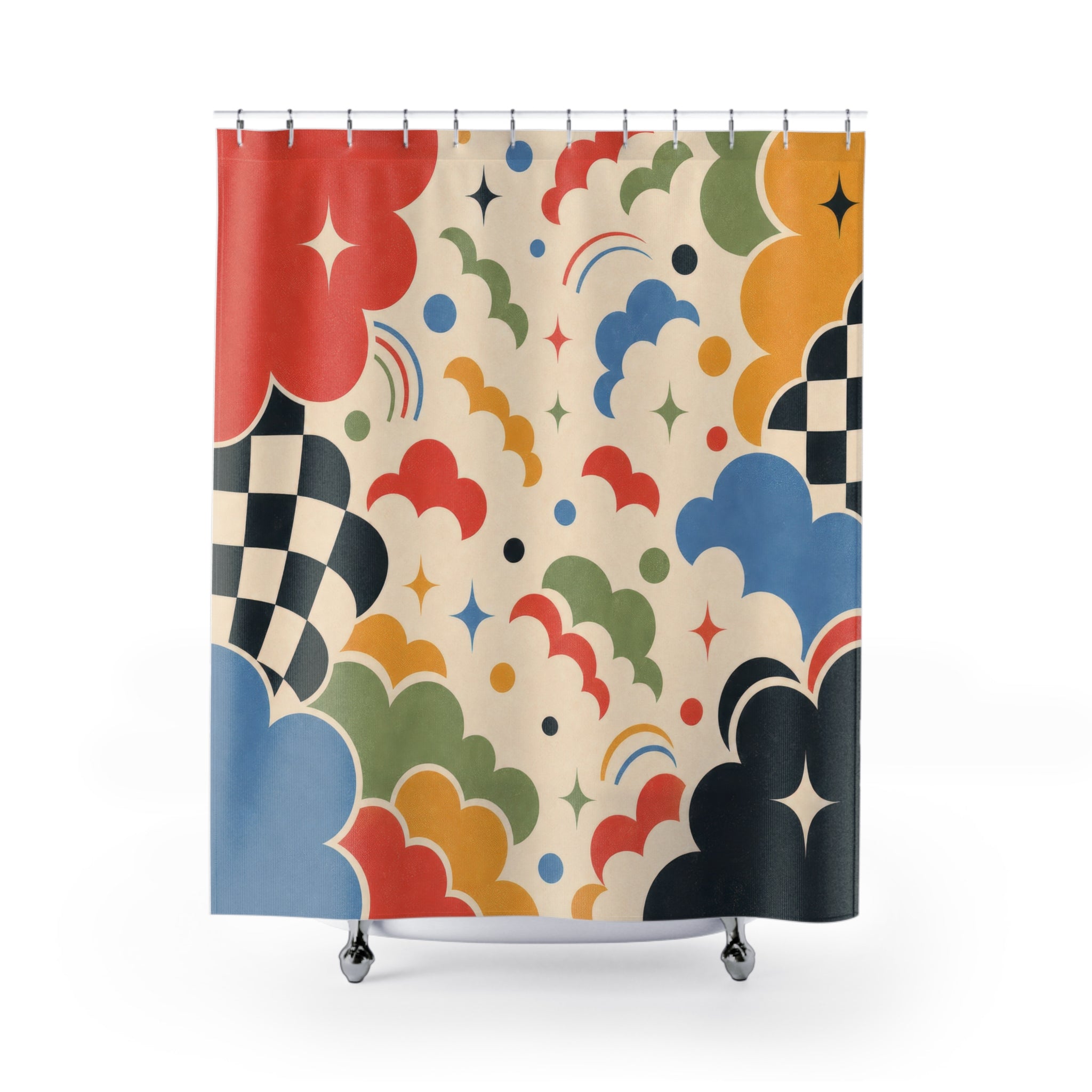 Checkered Retro Shower Curtain