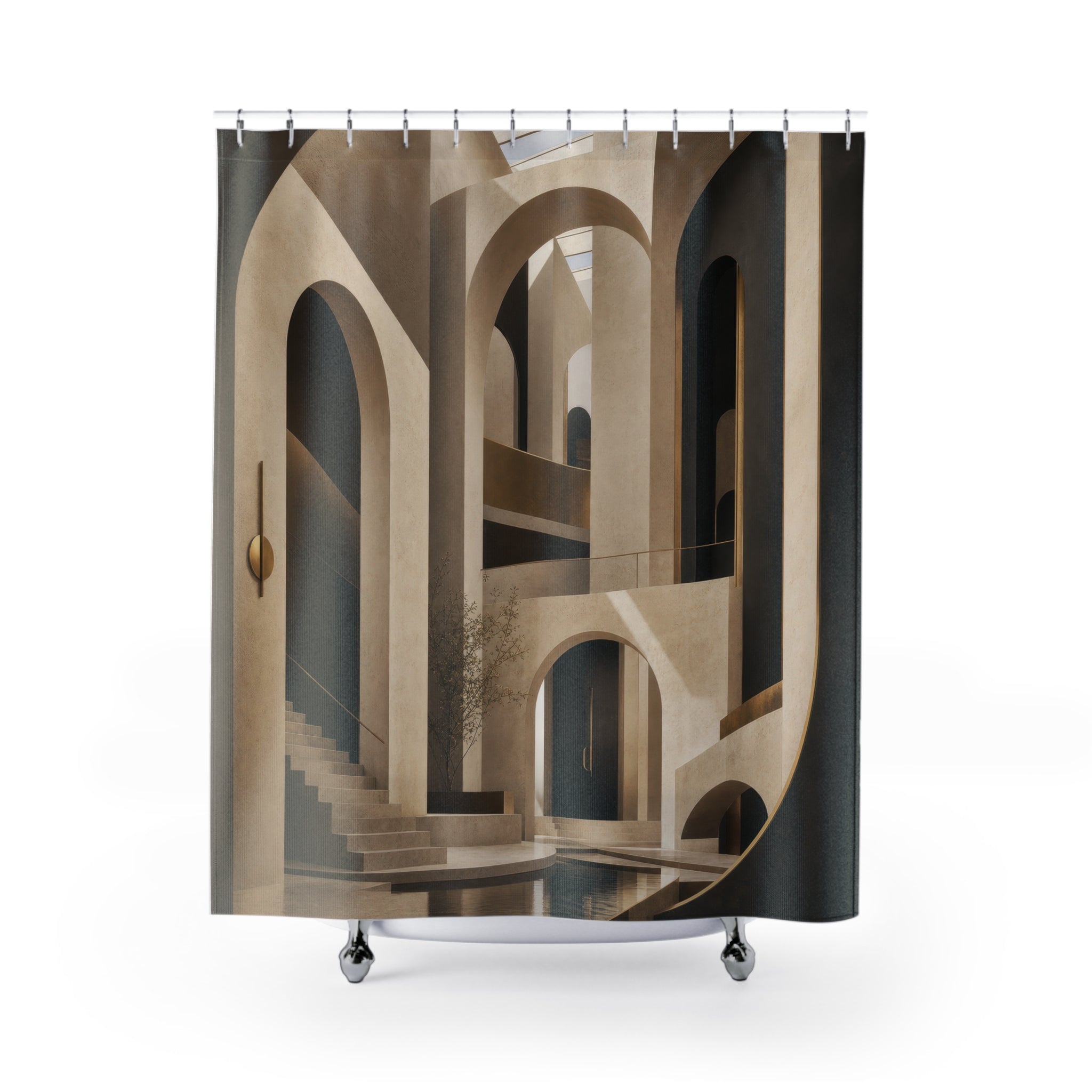 Modern Hotel Atrium Shower Curtain
