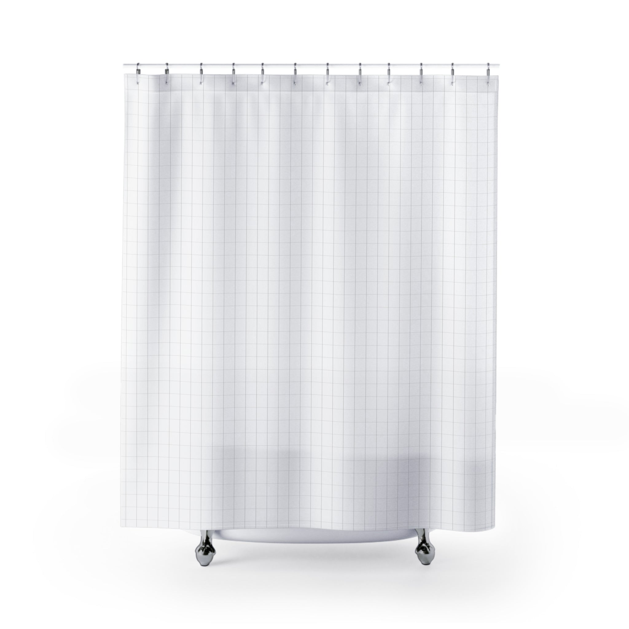 Black and White Tattersall Shower Curtain