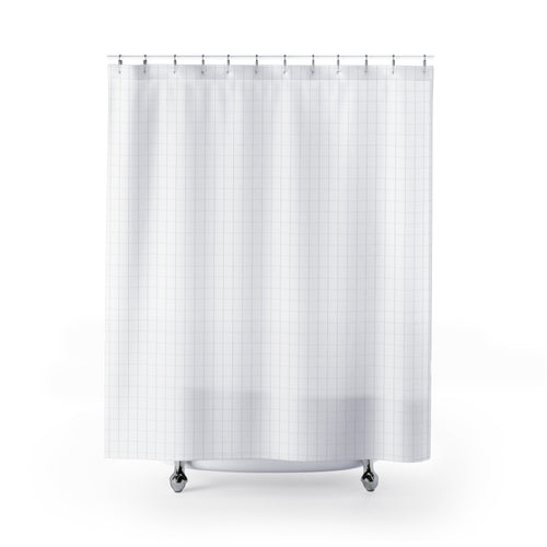 Black and White Tattersall Shower Curtain