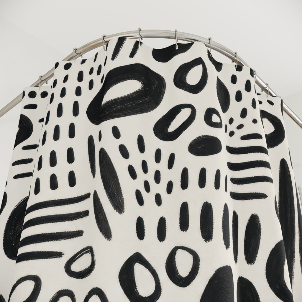 Black White Shower Curtain