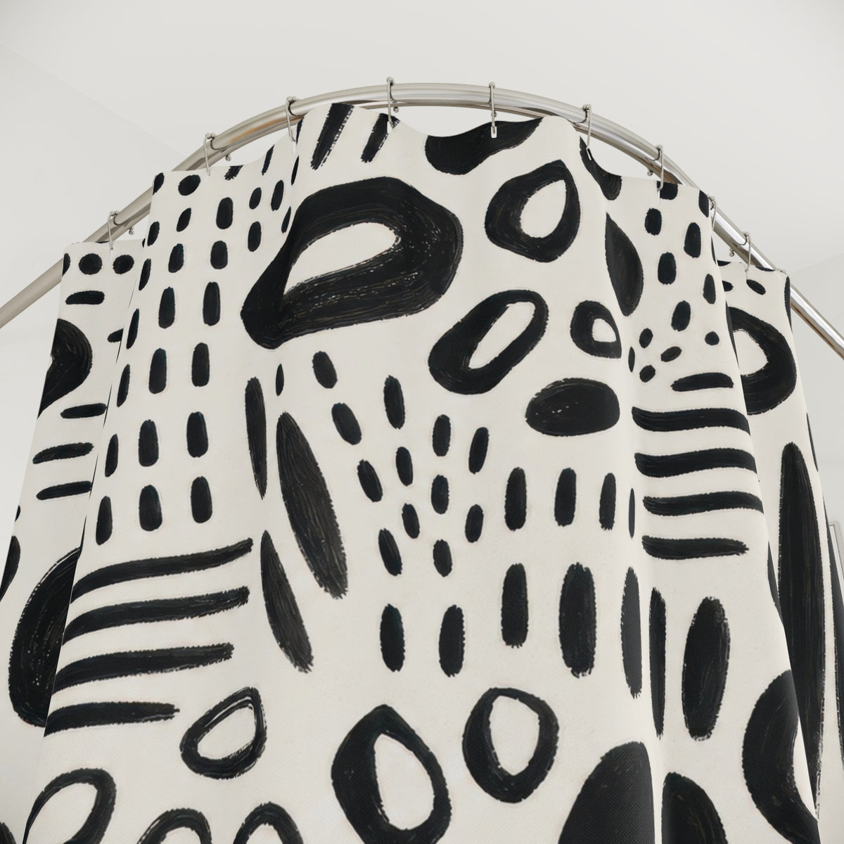 Black White Shower Curtain