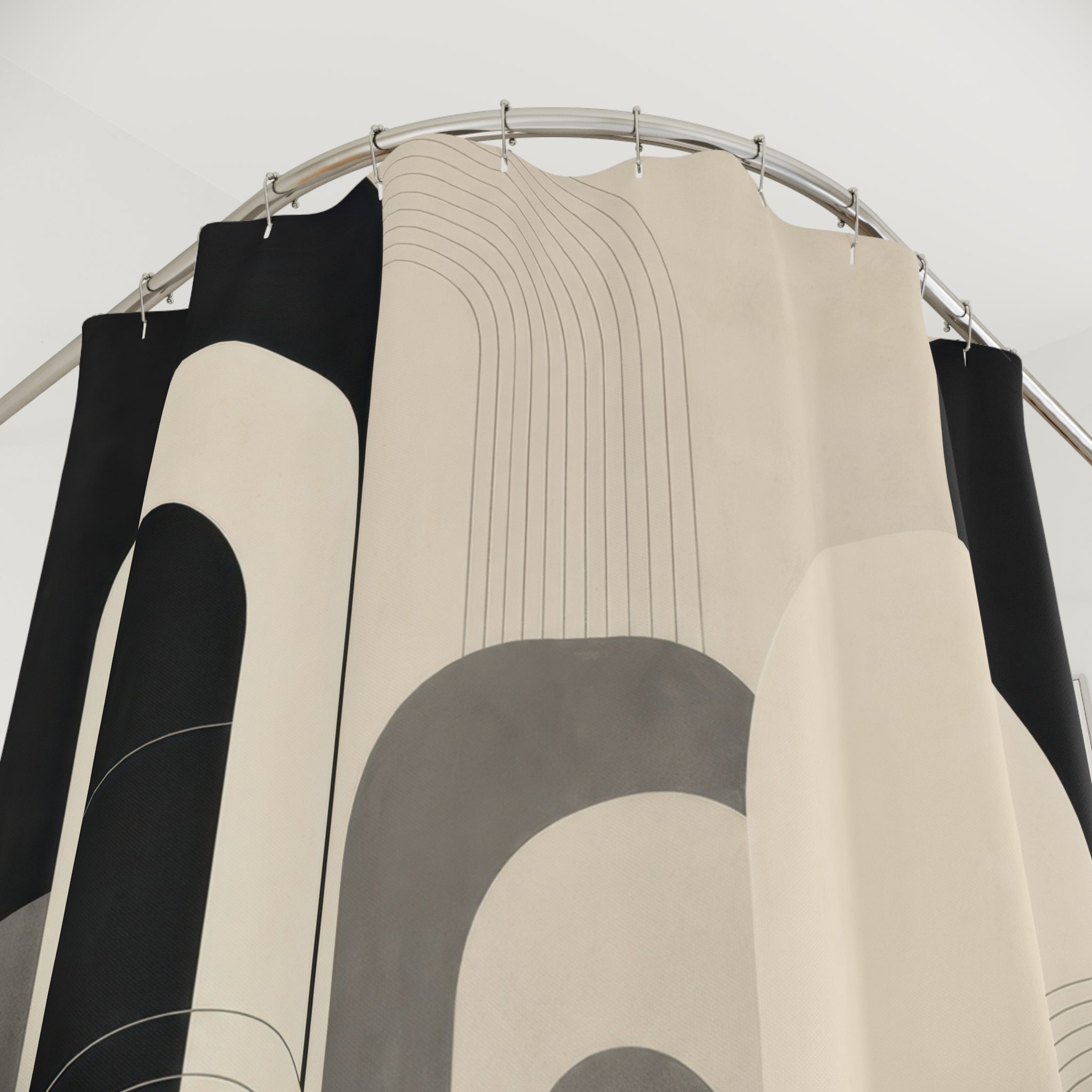 Black Ivory Architectural Arch Shower Curtain