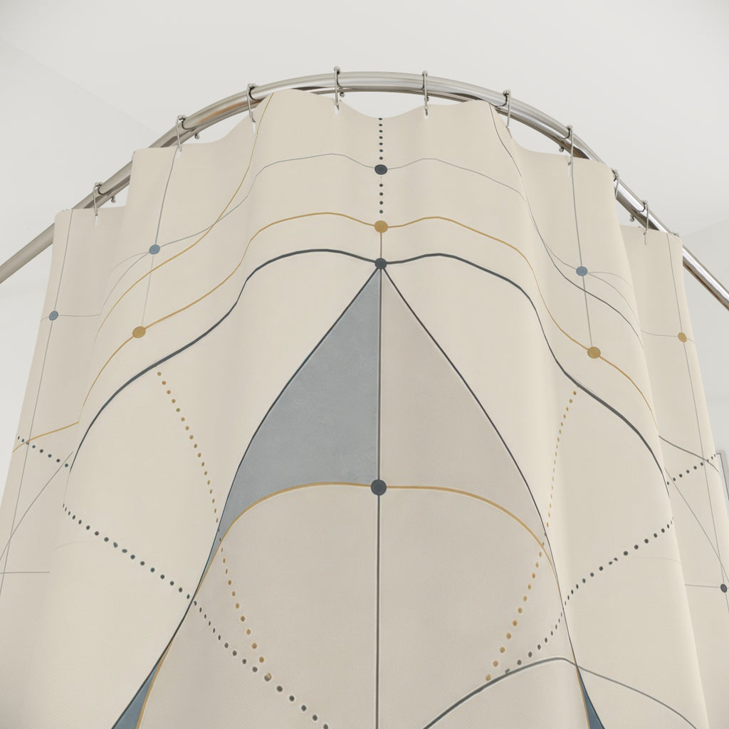 Math Geometric Shower Curtain