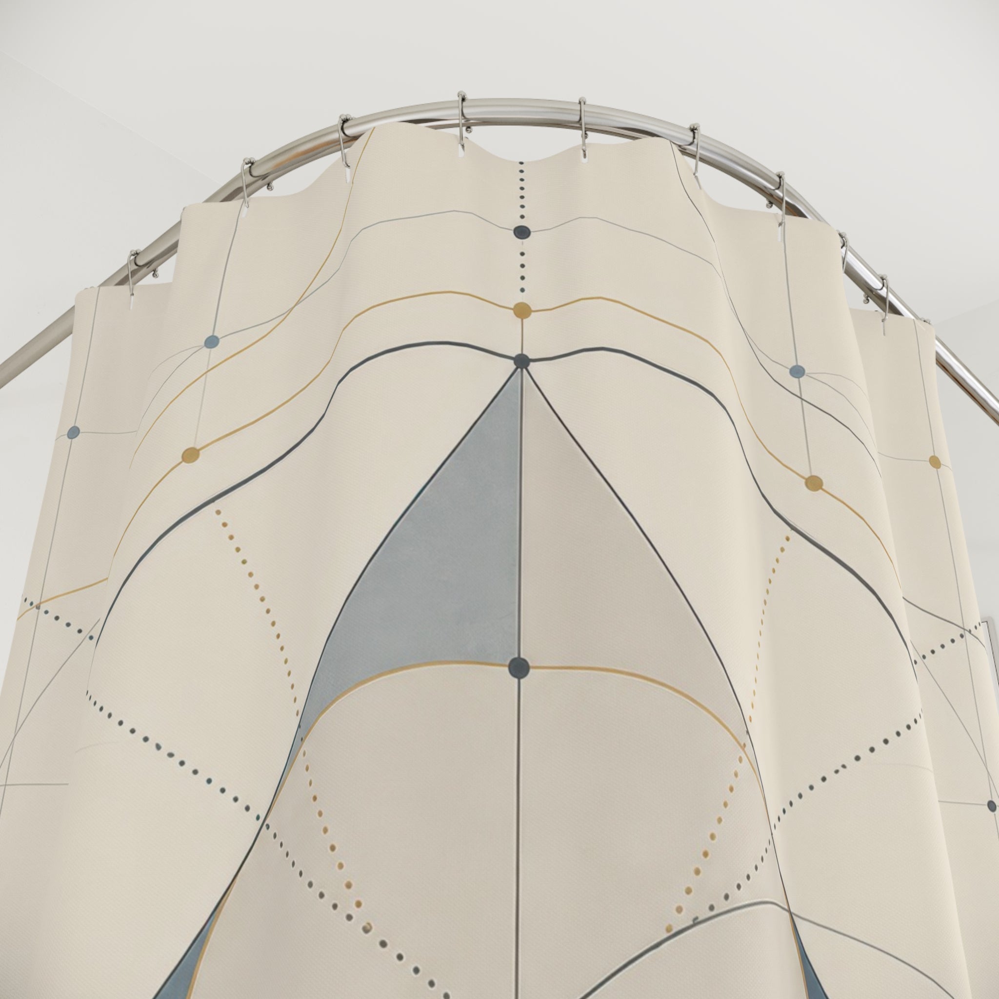 Math Geometric Shower Curtain