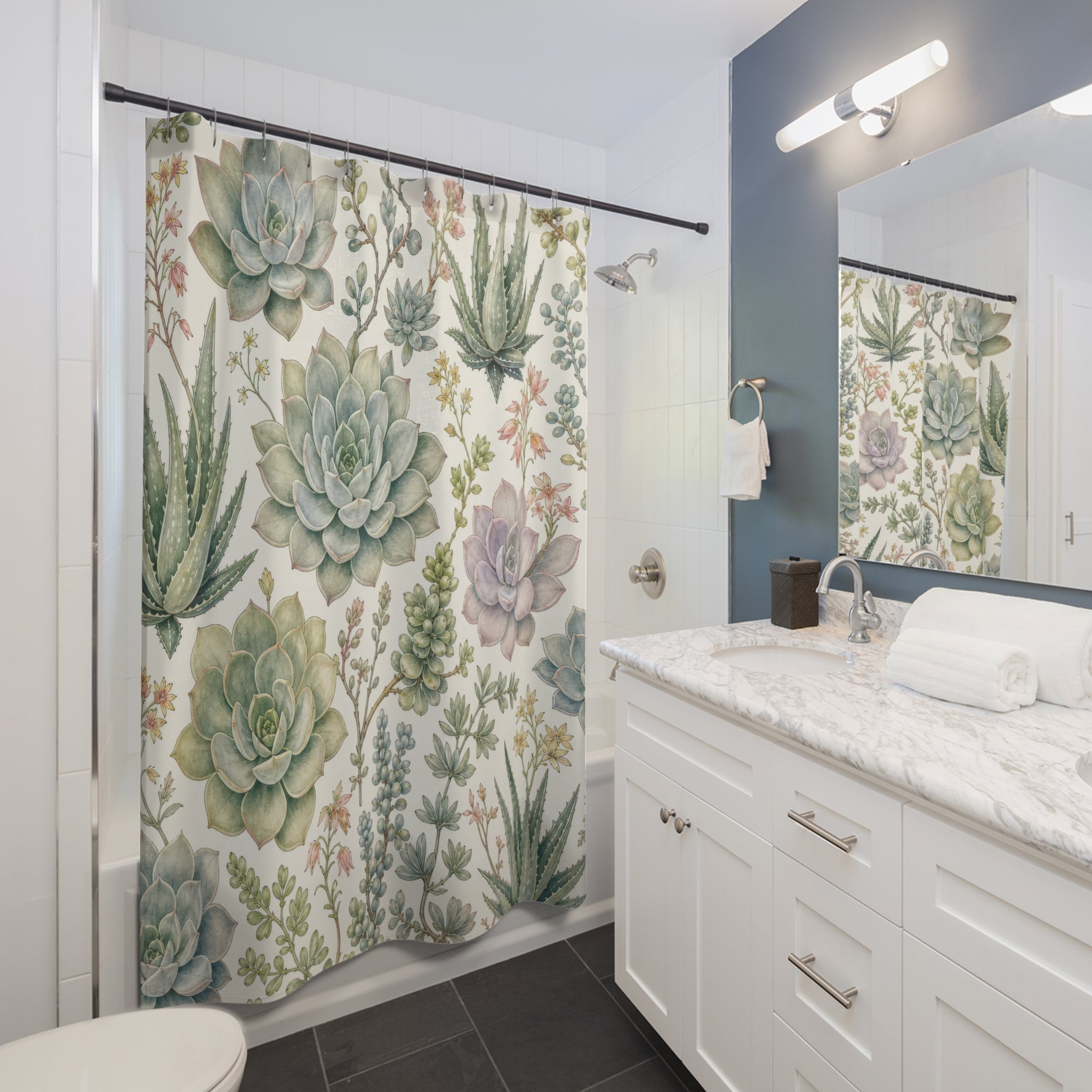 Aloe Botanical Plant Shower Curtain