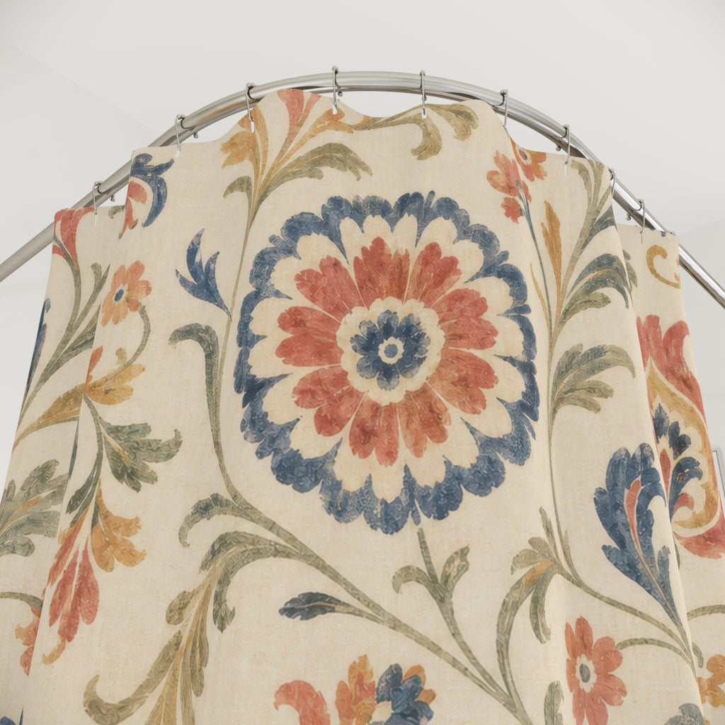 Painterly Suzani Shower Curtain